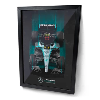 Quadro Automotivo Carro de Corrida F1 w15 Formula 1 Season 2024 Moldura e Vidro