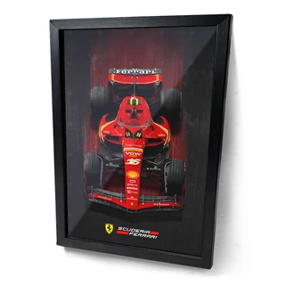 Quadro Automotivo Carro de Corrida F1 sf-24 Formula 1 Season 2024 Moldura e Vidro