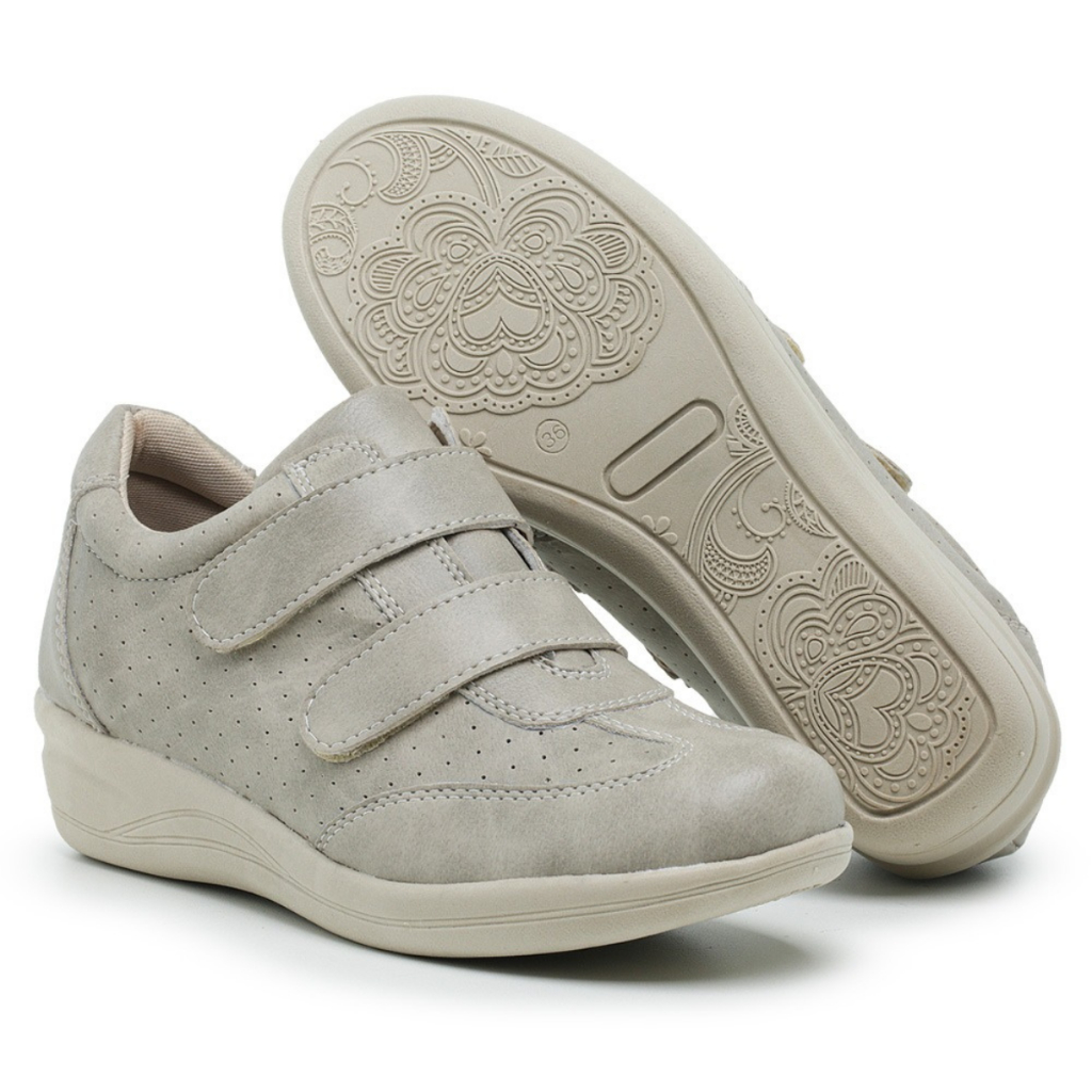 Tênis Feminino Ortopédico Anatômico Conforto Diabetes Para Esporão