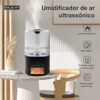 COIBEU Difusor Aromatizador 4L Chamas Óleos Essências Umidificador Ar Cor Preto 110V/220V