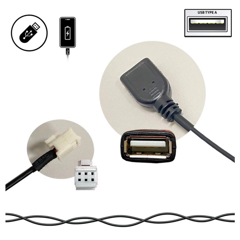 Cabo Usb Para Central Multimidia Universal Android Chines 6 pinos
