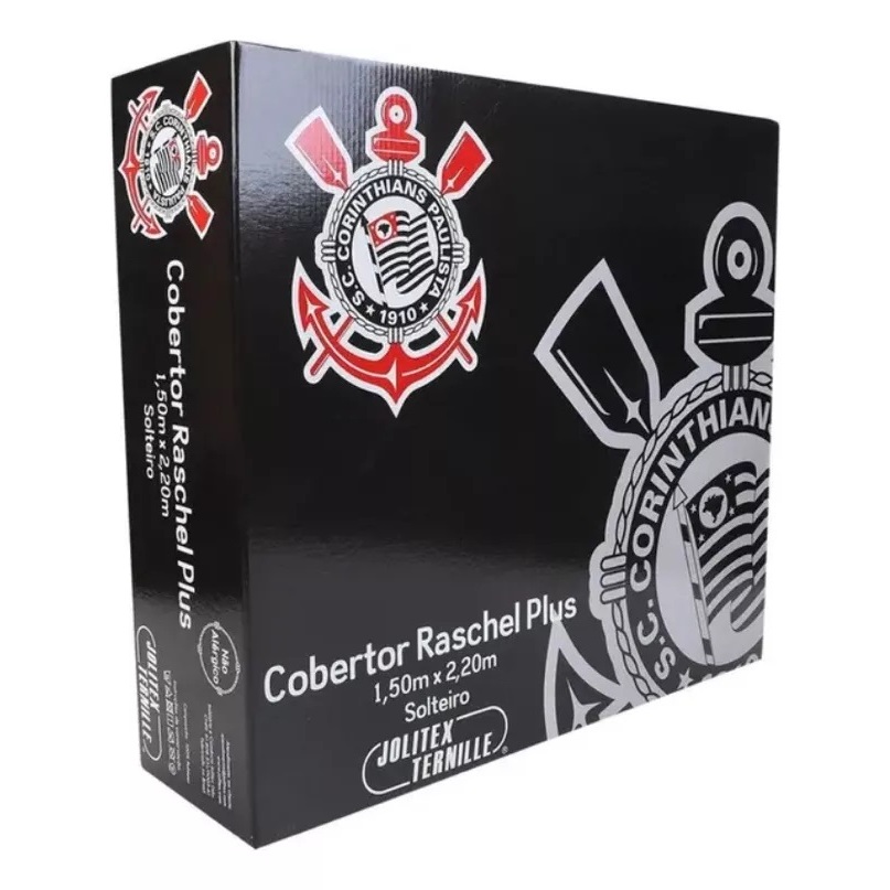 Cobertor Raschel Corinthians Jolitex Ternille Solteiro