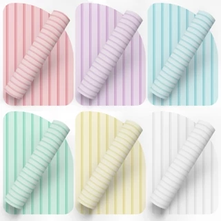 Papel de Parede Vinílico Adesivo Ripa Colorida Cores Pastéis Infantil Decoração Quarto Bebê Maternidade 10m