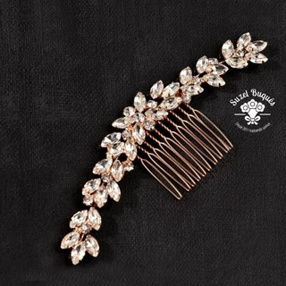 Arranjo Cabelo Noiva Festa Strass Dourado Casamentos Ensaio Bodas
