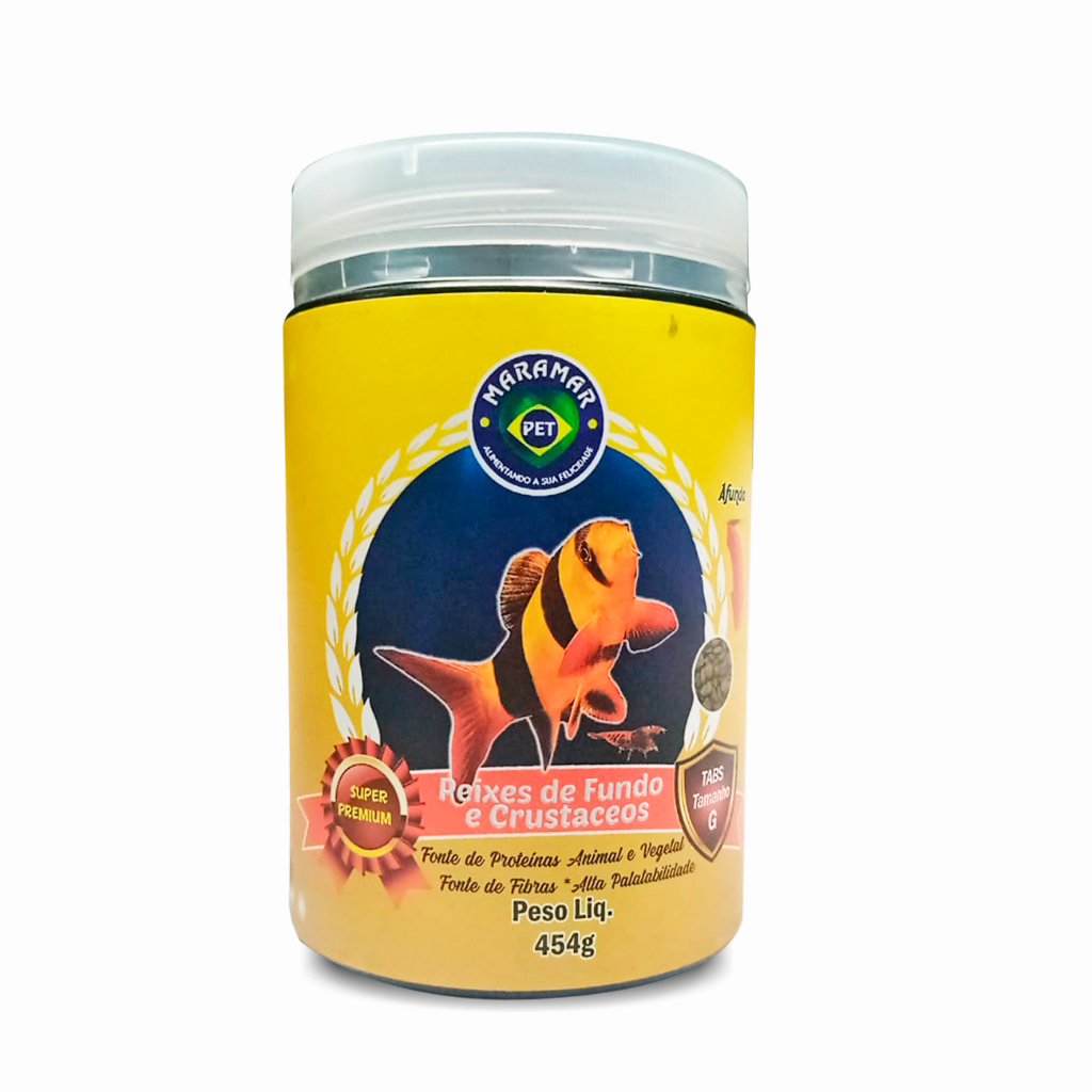 Ração Maramar Premium - Peixes De Fundo E Crustáceos 454g | Shopee Brasil