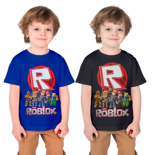 Camiseta Infantil Roblox Manga Curta 100% Algodão