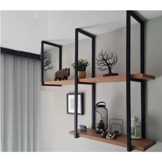 Prateleira Estilo Industrial Kit Completo 100cm Escritório