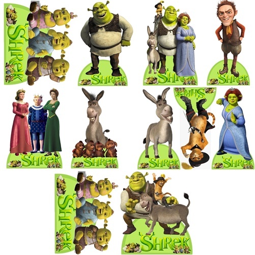 Shrek e seus amigos - 10 Displays De Festa De 20cm Totens | Shopee Brasil