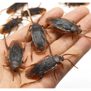 10 Barata de Brinquedo Para Assustar Barata de Mentira Realista Simulação Borracha Baratinha de Brinquedo