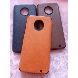Capinha para Motorola Moto G6 Plus Xt1926 Couro Sintético + Película Vidro 3D