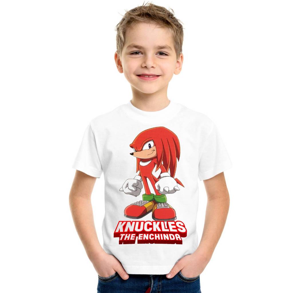 Camisa Camiseta Sonic Knuckles Tails Amy Rose Adulto e infantil - Main Image