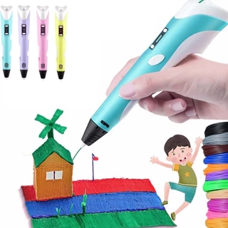 Caneta De Desenho 3D Com Visor LCD 3D Cores PLA Filamento Presente De Aniversário Para Crianças--Cor Aleatório em Oferta na Shopee