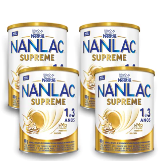 Fórmula Infantil NANLAC Supreme 1 a 3 anos 800g - Nestlé (4 Unidades)