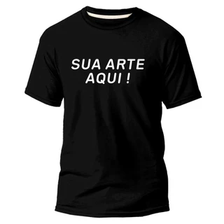 Camiseta 100% Algodão Com Frase ou Logo Personalizada, Sua Frase, Sua Logo Ou Arte