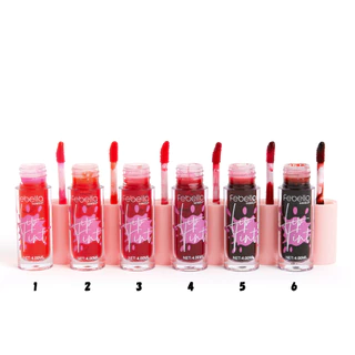 Batom lip tint Labios e Bochechas, Cor natural para lábios Coradinha Ruby 6 Tonalidades Rose Maquiagem Febella em Oferta na Shopee