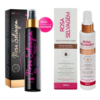 Kit Rosa Selvagem Clareador 100ml + Rosa Selvagem Ácido Ativado 100ml