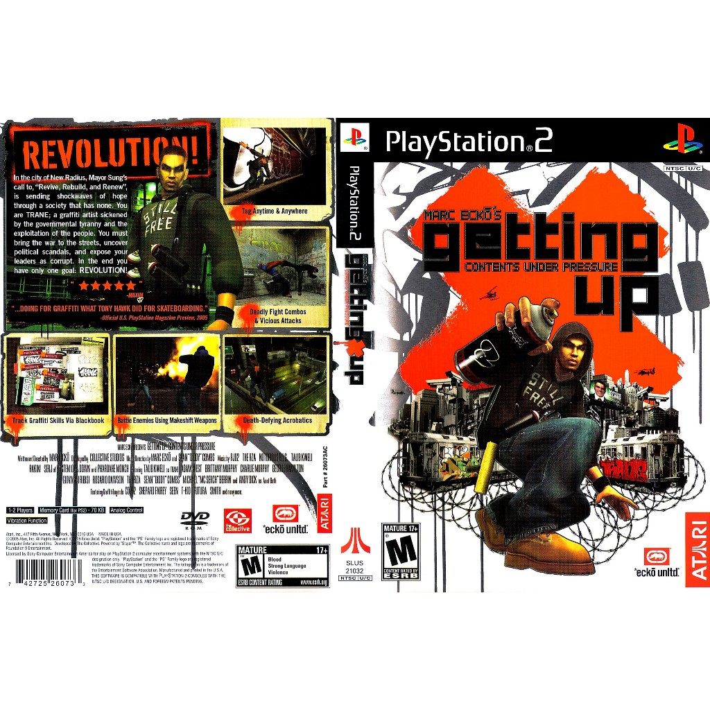 Marc Ecko's Getting Up: Contents Under Pressure jogo de grafite para ...