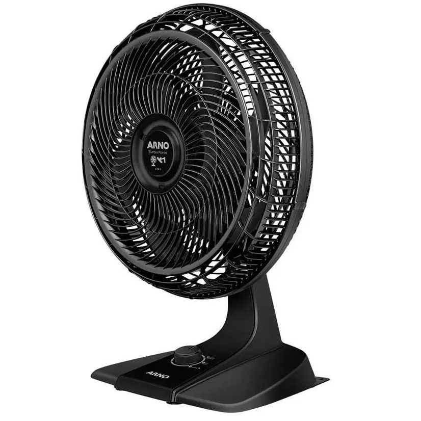 Ventilador Turbo Force 2 em 1 Mesa/Parede 40Cm Arno VF42 Preto - 220V