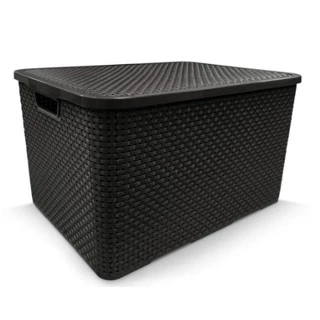 Caixa Organizadora Rattan PRETA 20 Litros COD 25598 TOY
