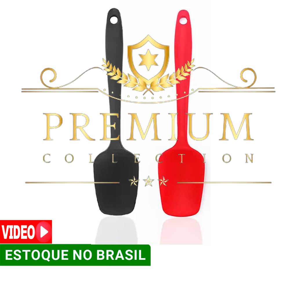 Colher Multiuso de silicone monte seu kit cores vermelha ou preta Linha ...