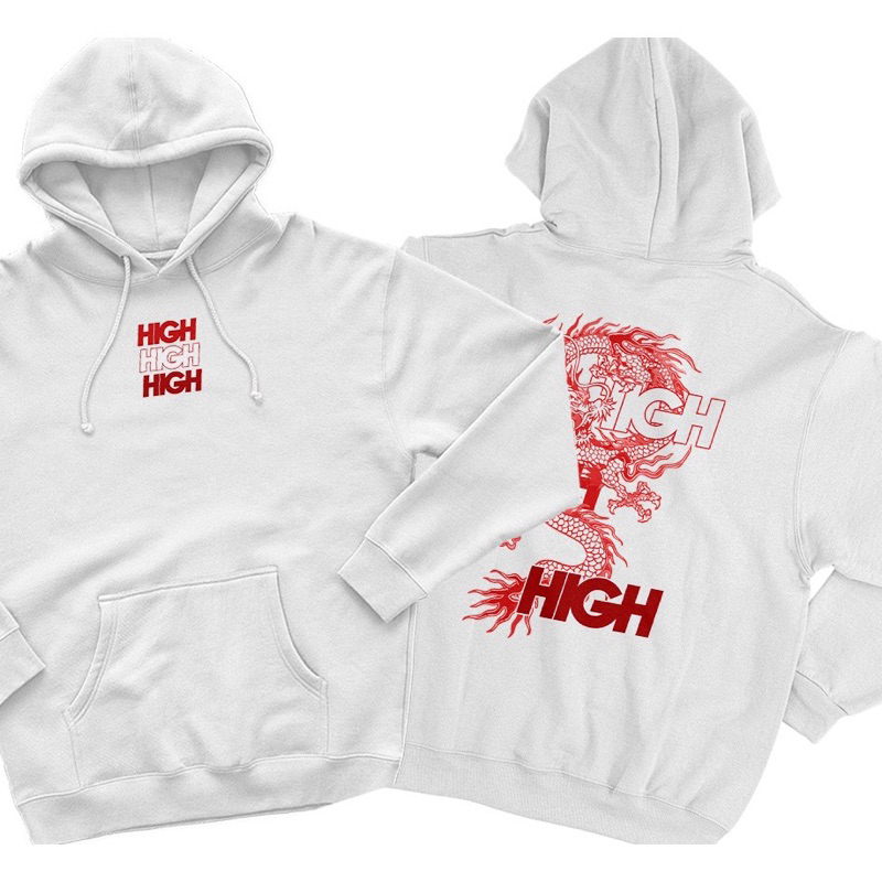 Blusa De Frio Moletom Canguru High Dragão Oriental Streetwear Unissex