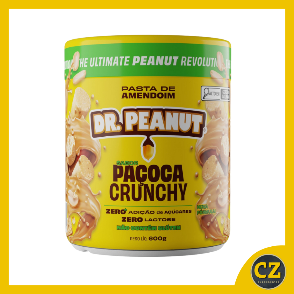 Pasta com Whey Protein (600g) - Dr Peanut Sabor:Paçoca | Shopee Brasil