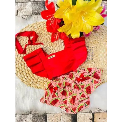 Romper Fantasia de Bebê de Frutinha - Temático - Mêsversário