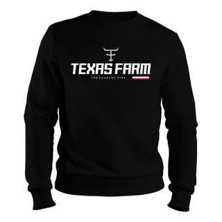 Moletom Masculino Gola Redonda Sem Capuz Texas Farm Básico Blusa De Frio Flanelado Unissex Lançamento Envio Rapido