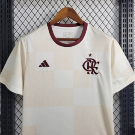 CAMISETA CAMISA FLAMENGO BEGE SUPER MODELO ESPECIAL 2025
