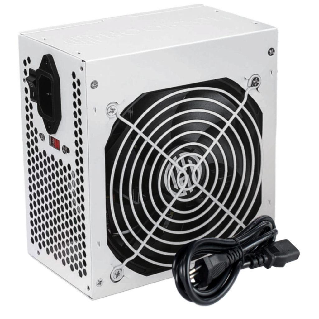 Fonte Atx para Pc Gamer 500w Real Bivolt 120mm Silencioso Branco com Cabo de Força