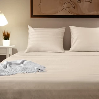 Jogo de Cama Casal 4 Peças 100% Algodão Premium Percal 300 Fios Adasmascado - BF Colchões