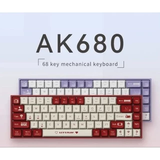 Teclado Mecânico Ajazz AK680 65%, Com Fio, Switch Red Rgb