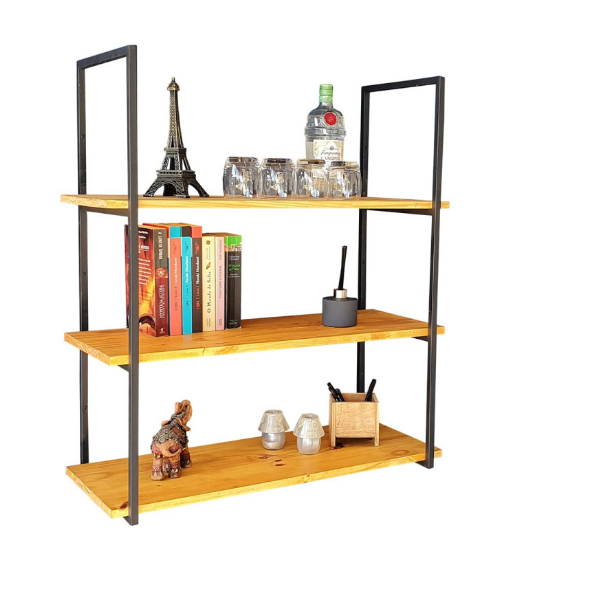 Prateleira Estilo Industrial Tripla 20cm de profundidade