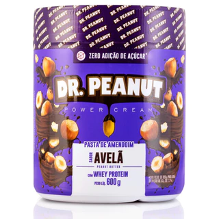 Pasta De Amendoim Whey Protein Dr. Peanut 600g Avelã