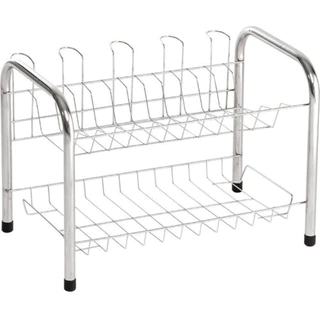 Escorredor de Pratos Copos Secador Louça Inox Cromado Utensilio de Cozinha