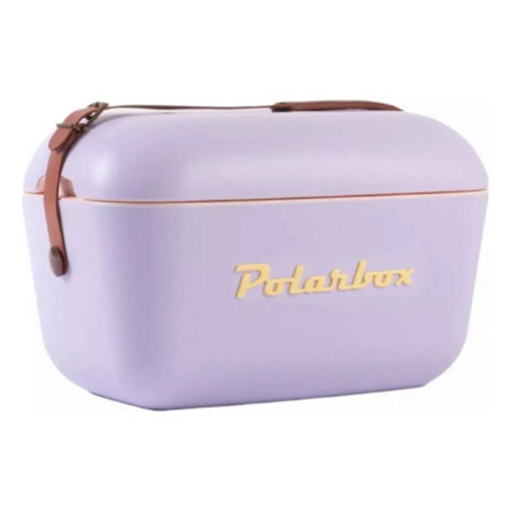 Caixa Térmica Cooler Polarbox 12L Amarela com Alça Classic Marrom