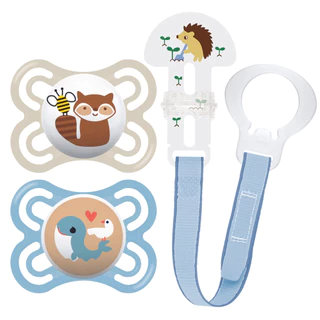 Kit 2 Chupeta 0-6 Meses Perfect com Prendedor MAM Original Bico Silicone Bebê menino
