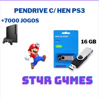 PENDRIV C/ DESBLOQUEIO PS3 HEN + 80 LOJAS