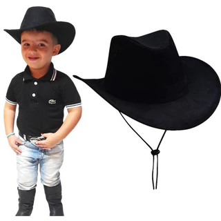 CHAPÉU COUNTRY RODEIO INFANTIL COM CORDÃO E REGULAGEM INTERNA