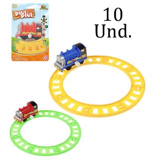 Kit de 10 Trenzinhos a corda com 8 Trilhos cada