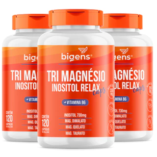 BIGENS KIT 3X TRI MAGNÉSIO INOSITOL 120 CÁPSULAS