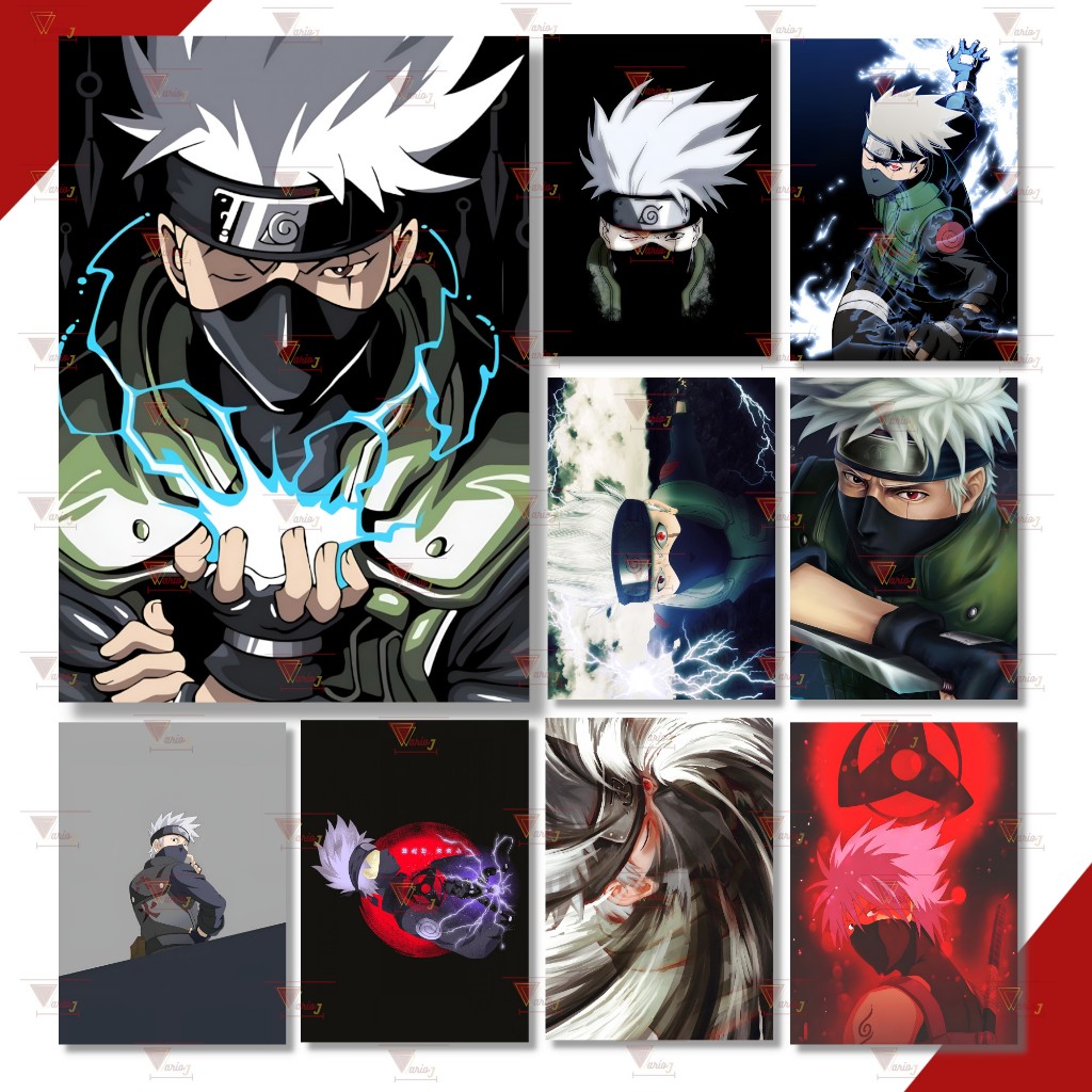 Pôster Adesivo Kakashi Hatake Ninja Copiador Anime Naruto