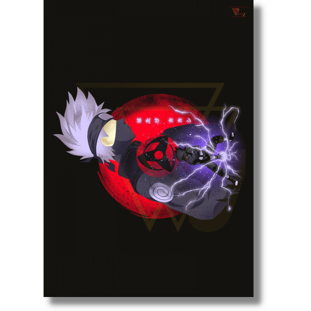 Pôster Adesivo Kakashi Hatake Ninja Copiador Anime Naruto