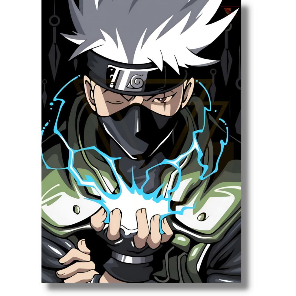 Pôster Adesivo Kakashi Hatake Ninja Copiador Anime Naruto