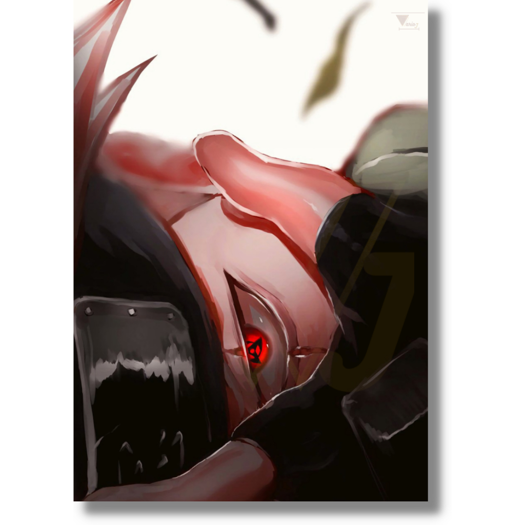 Pôster Adesivo Kakashi Hatake Ninja Copiador Anime Naruto