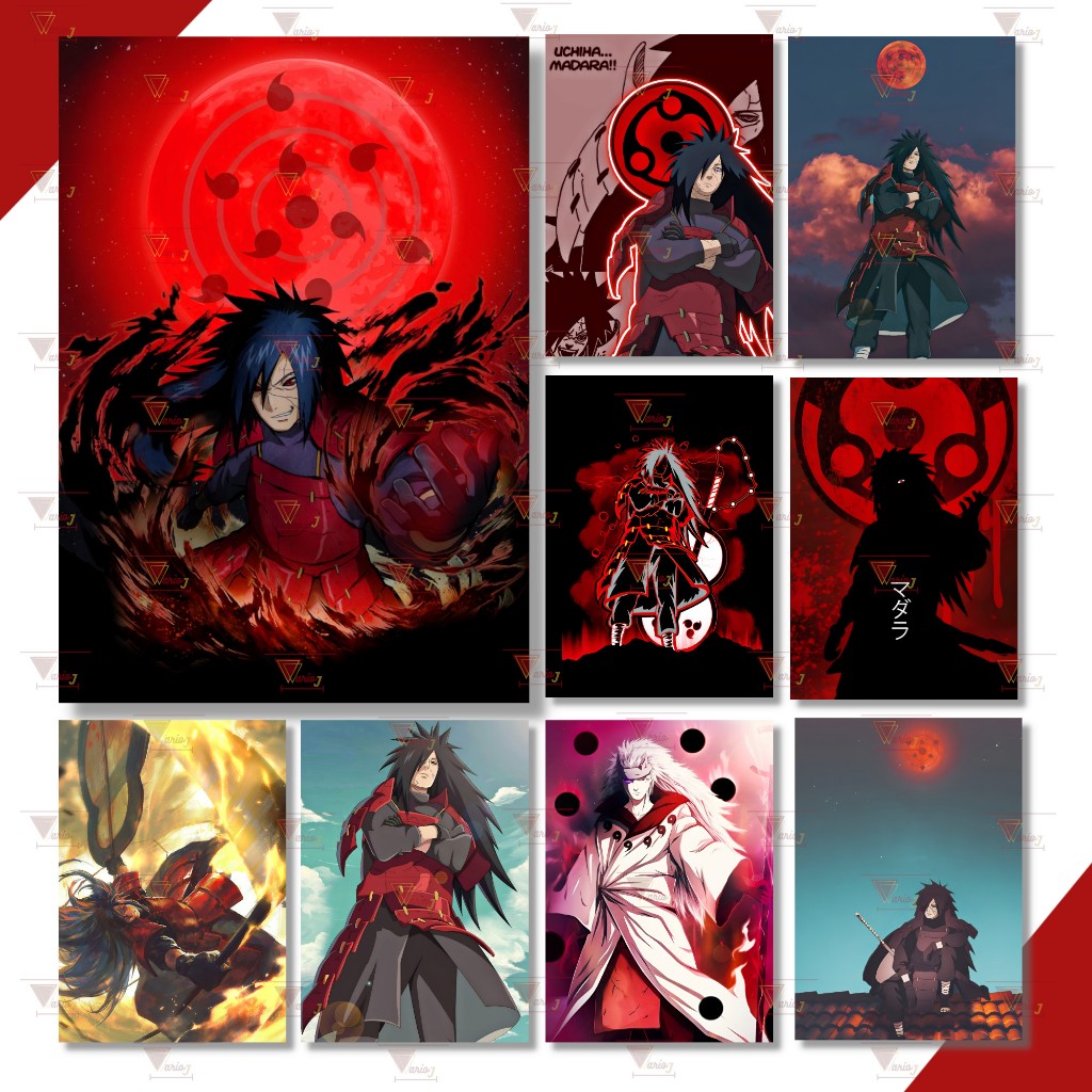 Pôster Adesivo Madara Uchiha Anime Naruto Qualidade Premium A4 | Shopee ...