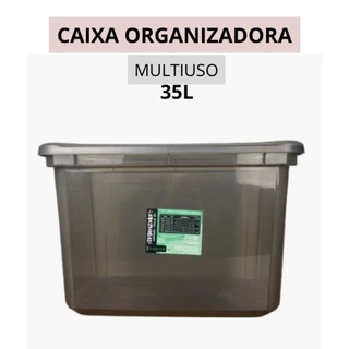 Caixa Plástica Organizadora com Transparencia Material não reciclavel Alta Qualidade 35L ou 50L