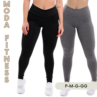 Legging Feminina Cintura Alta Calça Leg Fitness Academia Zero Transparência em Oferta na Shopee