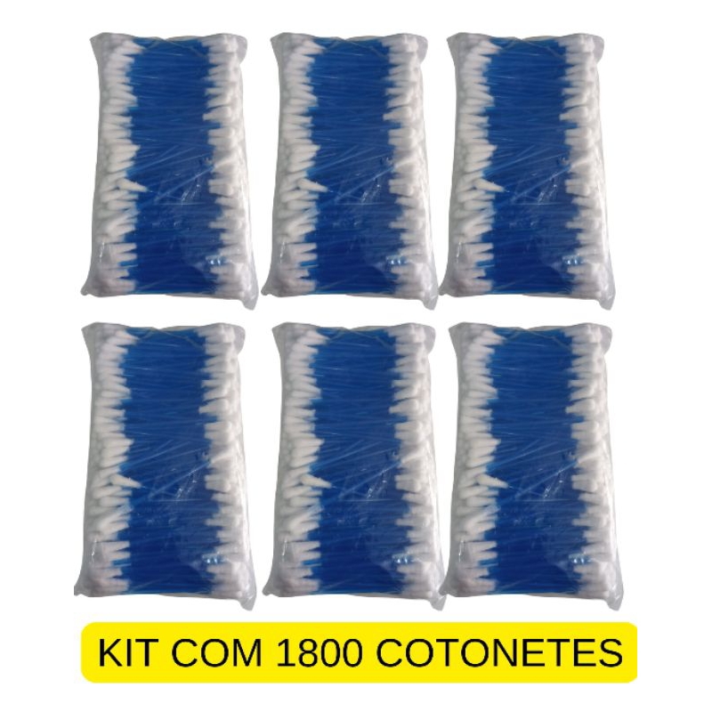 Super Kit com 1800 Cotonetes Refil Ótima Qualidade