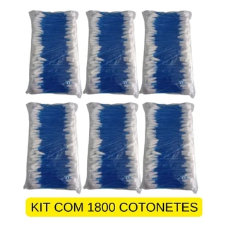 Super Kit com 1800 Cotonetes Refil Ótima Qualidade